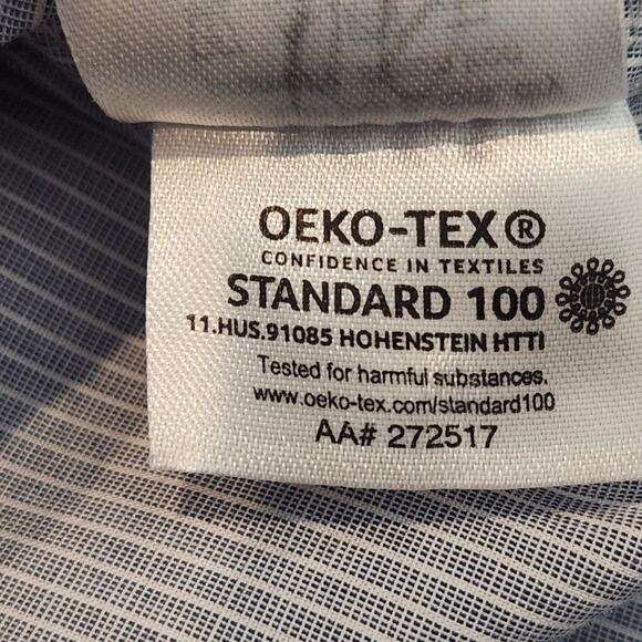 Unlisted by Kenneth Cole Button-down Dress Shirt, Slim Fit 15/15.5 Blue White - Picture 10 of 11